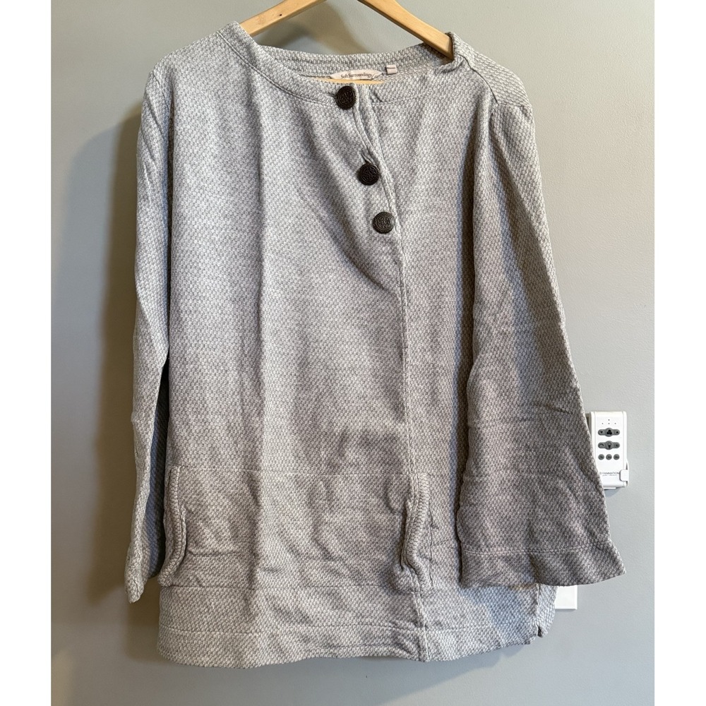 Soft Surroundings Sweater Button Accent Pullover‎ Women's XL